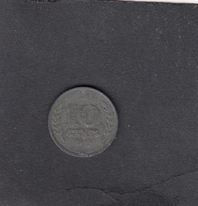 Beschrijving: 10 Cent WILHELMINA 